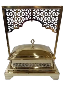 Recipiente para Servir Comida de Acero de Primera Calidad Hecho a Mano con Tapa, Calentador de Comida de Lujo para Hotel y Restaurante de la India - Product Image 6