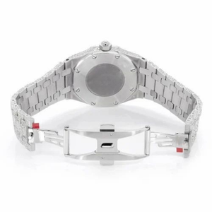 Montre à cadran arabe sertie de diamants, aspect diamant, luxe, acier inoxydable, montre-bracelet scintillante - Product Image 5