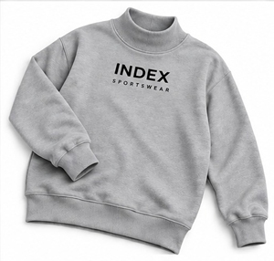 Sudadera Deportiva Gris con Cuello Alto, Manga Larga, Informal, para Otoño, Corte Regular para Adultos - Product Image 5