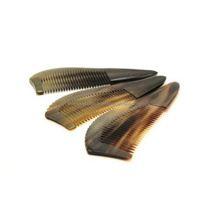 เครื่องมือดูแลเส้นผมกันไฟฟ้าสถิตทำมือหวีเขาควายธรรมชาติ - Product Image 2