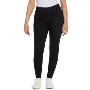 Jeans de Mujer de Pierna Recta, Pantalones Holgados Deshilachados, Elásticos, Anchos, Cortos, Lisos, Tallas Grandes, Casuales, Hechos en Pakistán - Product Image 5