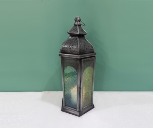 Farol Decorativo Marroquí de Hierro de Diseño Artesanal con Acabado Antiguo Modelo L630 - Product Image 5