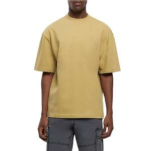 เสื้อยืดผู้ชาย OMMIZ แบบโอเวอร์ไซส์ ระบายอากาศได้ดี แห้งเร็ว ผ้าแคนวาส โพลีเอสเตอร์/คอตตอน  ออกแบบลายเปล่าได้ตามต้องการ - Product Image 2