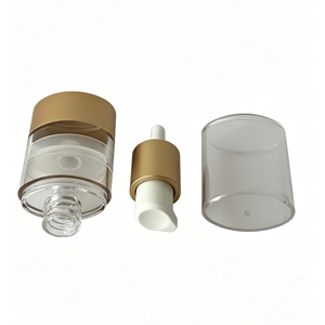 Botella Ovalada de 25/30/40 ml con Bomba Airless, Envase Cosmético Dorado de Lujo para Suero, Loción, Base de Maquillaje y Pelucas, Personalizable - Product Image 2