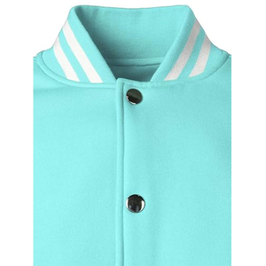 Wholesale OEM Manufacturer's Custom Logo <b>Men</b> Street Style Varsity <b>Jacket</b> High-Demanded Plain Dyed Canvas with Stand Collar - Product Image 5