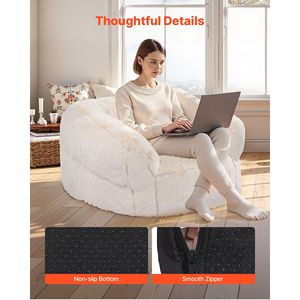 Poltrona Sacco per Adulti, Morbida e Soffice con Imbottitura in Schiuma ad Alta Densità, Pouf per Adulti con Braccioli - Product Image 4