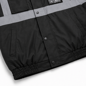 Chaqueta de Trabajo de Seguridad Reflectante al por Mayor con Capucha, Uniforme Industrial, Múltiples Bolsillos de Almacenamiento, Cremallera Frontal, Solapa para Tormentas y Dobladillo Elástico - Product Image 5