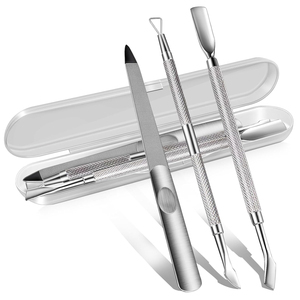 Repousse-cuticules professionnel en acier inoxydable avec logo personnalisé pour pédicure et manucure – Vente en gros - Product Image 1