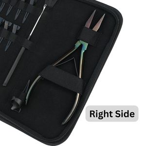 Kit profesional de pinzas para extensiones de cabello con pinza para extensiones adhesivas, pinza de crimpado plano, removedor de cuentas y accesorios para herramientas de extensiones de cabello - Product Image 4