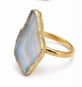 Anillo Bohemio Druzy de Plata con Engaste Vintage, Joyería de Declaración, Colgante Unisex para Fiesta H.A. Proveedor Confiable de Gemas al por Mayor - Product Image 4
