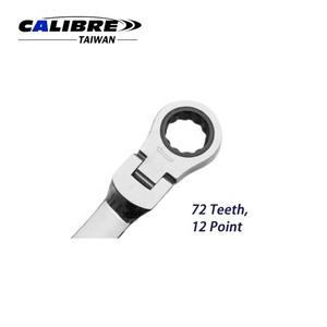 Llave combinada de trinquete con cabezal flexible TAIWAN CALIBRE de 8, 10 o 11 mm y 72 dientes, llaves de trinquete largas - Product Image 4