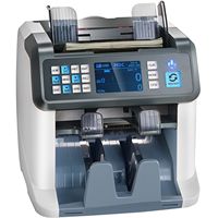 Compteuse de billets multi-devises avec tri automatique des billets, détection de contrefaçon par 2CIS, SN, UV, IR, MG, DD, affichage LED et fonction CIS