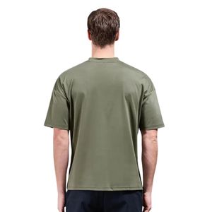 เสื้อยืดพรีเมียมผู้ชาย ผ้าเมอร์เซอไรซ์ อินเตอร์ล็อค ทรงหลวม แขนสั้น คอกลม ผ้าฝ้าย เสื้อผ้าลำลองใส่ได้ทุกวัน ขายส่ง - Product Image 2