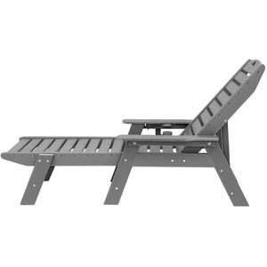 Chaise longue de patio réglable à 6 positions, capacité de charge de 450 lb, en HDPE, chaise longue d'extérieur, chaise longue de soleil - Product Image 1