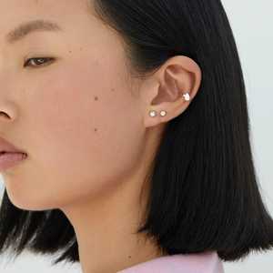 Manchette d'oreille en or massif 14K 18K avec diamant poire serti à griffes, cultivé en laboratoire, minimaliste, pour usage quotidien, pièce unique, bijou raffiné, cadeau pour femme - Product Image 6