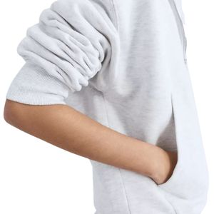 Sweat-shirt à capuche zippé pour femme, coupe décontractée, oversize, manches longues, style streetwear, épaules tombantes, pour le quotidien - Product Image 5