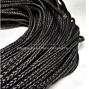 Wholesale 8 Ply Dark Brown Braided Square Leather Cords Custom Size Jewelry Findings Components for DIY Bracelets Craft Projects - Product Image 5