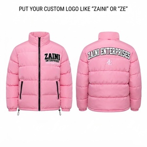 ZAINI Men's Winter Waterproof Windproof Hooded Thick <b>Quilted</b> <b>Jacket</b> Camouflage <b>Pattern</b> Stand Collar Zipper Closure Worsted - Product Image 1