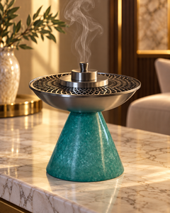 Brûleur à Bakhoor Conique en Acier Inoxydable de Luxe, Style Arabe Jali, Support Moderne pour Encens Oud, Écologique pour la Maison Islamique - Product Image 3