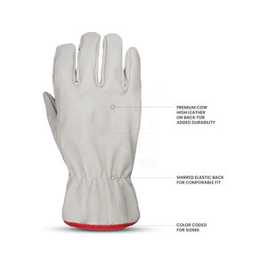Guantes de Seguridad de Cuero de Grado Profesional con Material de Piel de Vacuno Gruesa y Cobertura Confiable para las Manos - Product Image 3
