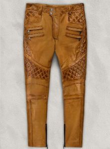 กางเกงหนังสีมัสตาร์ดไหม้ยี่ห้อ Outlaw - Product Image 4