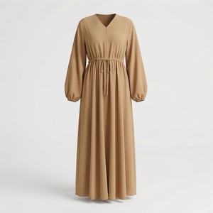 ชุดเดรสอับบายะสำหรับผู้หญิงมุสลิม คุณภาพสูง ขายส่ง เสื้อผ้าอิสลามสมัยใหม่ ชุดอับบายะสำหรับผู้หญิงมุสลิม สีตามสั่ง - Product Image 1