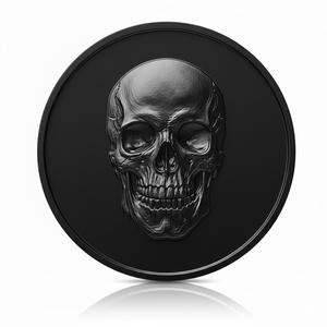 Pièce de collection personnalisée en zinc noir plaqué or, motif Grim Reaper et squelette, design imitation antique, pour jeu de société - Product Image 3