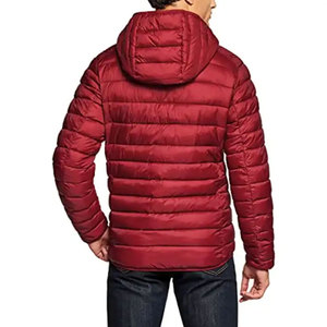 <b>Hot</b> Selling OEM Custom Logo Eco-friendly Fleece <b>Red</b> Puffer Jacket Unisex Quilted Winter Coat Men Women Wind Cold High Quality - Product Image 4