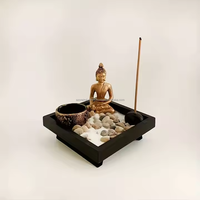 Statue de bouddha inspirée de l'Asie du sud-est thème bougeoirs en fer faits à la main méditation Relaxation décoration de la maison noël