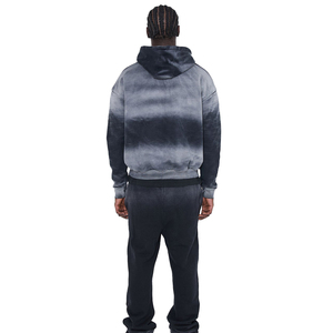 Ensemble de survêtement dégradé à capuche pour homme, avec fermeture éclair intégrale, pantalon décontracté en polyester respirant, idéal pour l'automne - Product Image 2