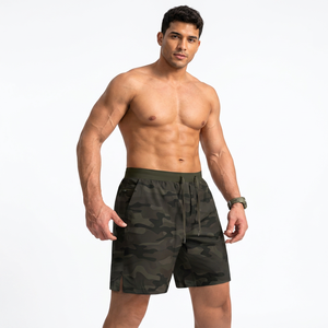 Men's <b>Quick</b> <b>Dry</b> Drawstring <b>Shorts</b> with Pockets Mid Waist Casual Sport Style 100% Cotton Woven Fabric Front Logo Skull Design - Product Image 4