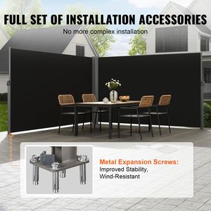 Schermo per la privacy da esterno in alluminio 71FT X 236FT # 280g #   Poliester # Impermeabile #   Tenda da Sole Retrattile per Patio - Materiale in Tela PC - Product Image 4