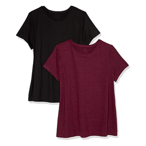 Camisetas Esenciales de Verano con Cuello Redondo para Mujer, Venta al por Mayor, Mezcla de Bambú Ecológica, 200g, Estilo Urbano Oversize - Product Image 5