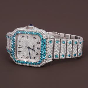 Relojes de moda con diamantes de moissanita VVS1 para hombre y mujer, relojes de acero inoxidable. - Product Image 2