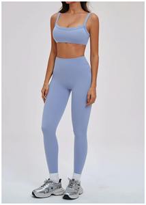 Soutien-gorge de sport pour femme, personnalisé, col halter, dos croisé ouvert, ajustement moulant, pour yoga, course et fitness, vente en gros - Product Image 2