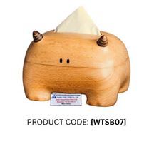 Caja de pañuelos de madera con diseño de animales, forma rectangular, grabado láser, marca THANH TUNG THINH CO. LTD, proveedor mayorista de Vietnam - Product Image 5