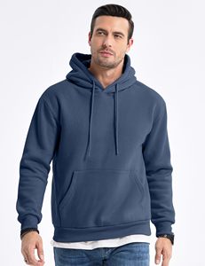 Sweat à capuche pour homme en coton épais, uni, de haute qualité, personnalisable avec impression graphique, pull-over de luxe surdimensionné - Product Image 1