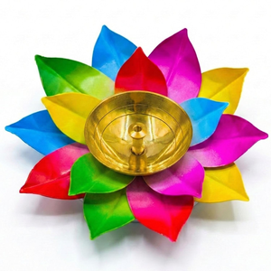 Brass Lotus Diya Candle Holder Decorative Indian Lotus <b>Oil</b> <b>Lamp</b> Tabletop Home Decor Festival Religious Lighting Ornament - Product Image 1