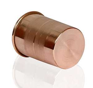 Juego de cuatro tazas de cobre lisas con borde ancho, cuerpo recto, vajilla tradicional para el hogar, hotel, restaurante - Product Image 2