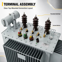 Transformateur de distribution immergé dans l'huile 1100KVA 17KV Série S13, triphasé, à remplissage liquide, contrôlé intelligemment