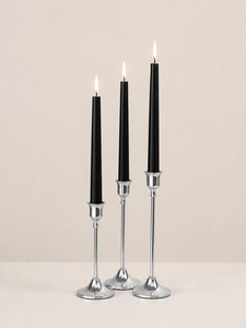 <b>Silver</b> Tone Metal Candle Holder Tall Pedestal <b>Candlestick</b> Stand for Wedding Home Decor - Product Image 5