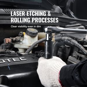 Set di 15 Chiavi a Bussola a Impatto da 3/8'' con Attacco Profondo, Metriche 8-22mm, a 6 Punte in Acciaio Cr-Mo, Facili da Leggere, per Riparazioni Auto - Product Image 5