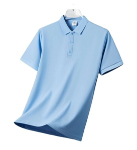 Polo de manga corta para hombre, camiseta informal 100% de algodón con logotipo personalizado, venta al por mayor - Product Image 3