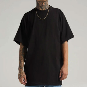 T-shirt épais Shaka Wear, style streetwear vierge, vente en gros avec logo imprimé, coupe ample pour homme - Product Image 3