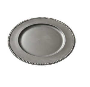 Assiettes de présentation en métal de luxe pour restaurant, forme arrondie, design exquis, bordure gravée, design personnalisé - Product Image 2