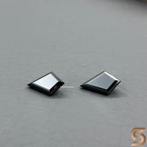 Moissanita negra de corte escalonado, moissanita de forma única para anillo de compromiso, piedras de corte personalizado, regalo de aniversario - Product Image 2