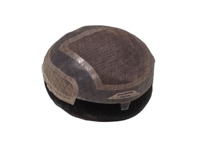 Taz Hair Men's Kinky Straight Deep Wave Water Wave Styles <b>Toupee</b> Wig Made From Indian Remy Hair and Bangladesh Human Hair - Product Image 5