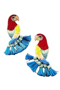 Boucles d'oreilles clous fantaisie en alliage, motif perroquet, bijoux de mode pour femme, au meilleur prix d'Inde - Product Image 2