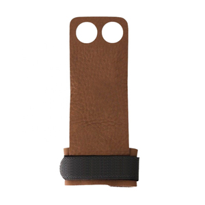 Support de poignet en cuir à 2 trous, fermeture auto-agrippante, réglable, unisexe, antidérapant pour l'entraînement de force et la musculation - Product Image 2