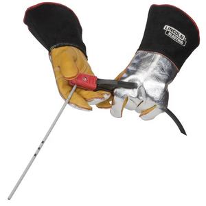 Guantes gruesos resistentes de cuero de vaca de 14 pulgadas al por mayor soldadura eléctrica resistente al calor/fuego trabajo de seguridad construcción EN388 - Product Image 2